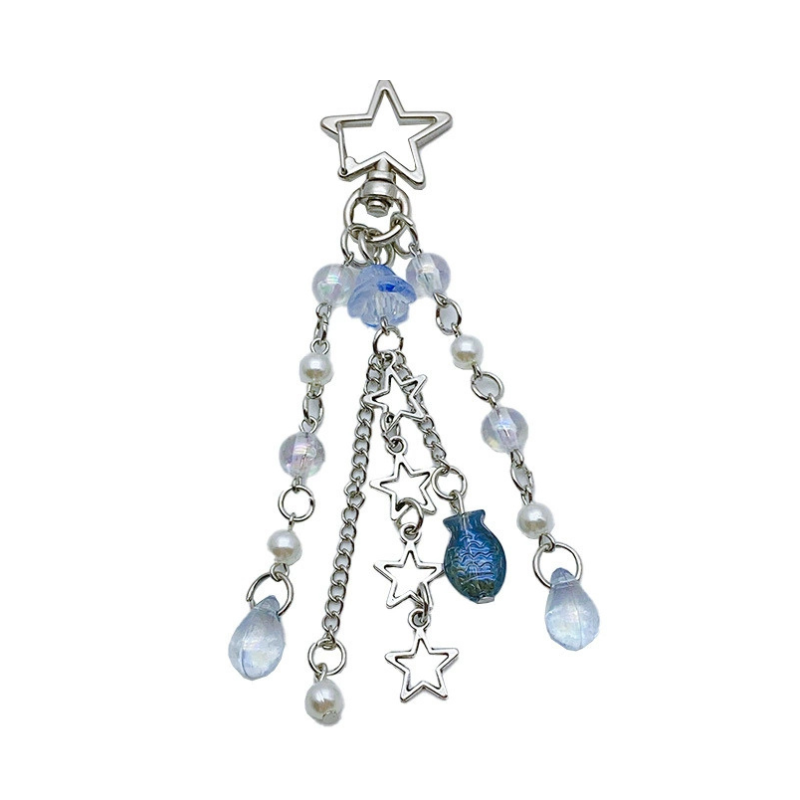 Marine Style Beaded Fish Tassel Bag Charms