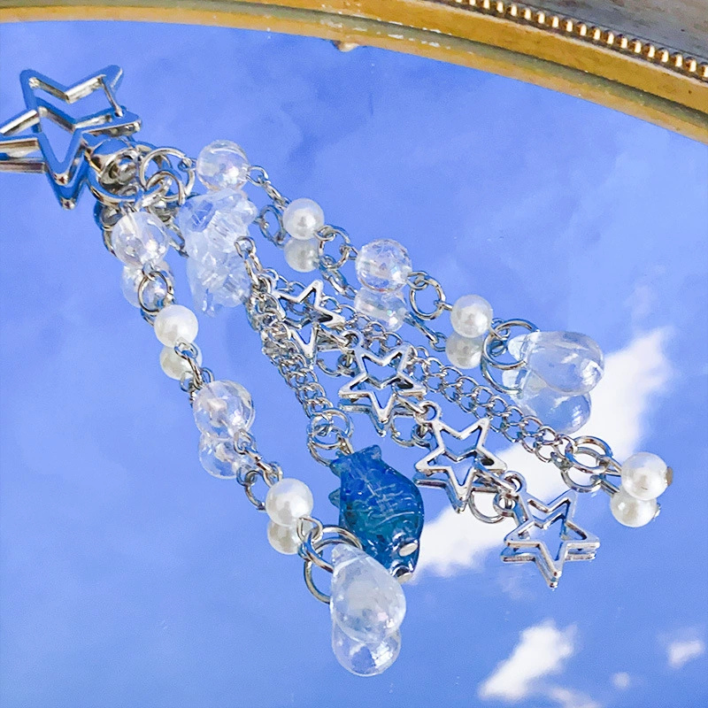 Marine Style Beaded Fish Tassel Bag Charms