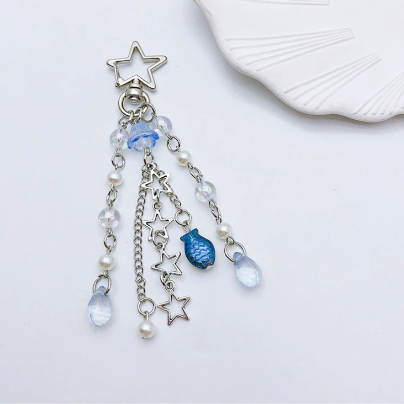 Marine Style Beaded Fish Tassel Bag Charms