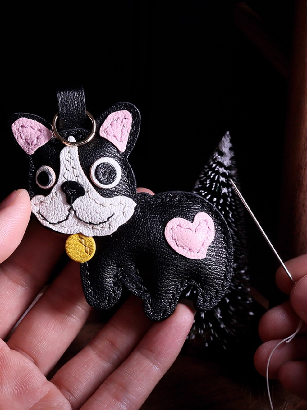 Handmade French Bulldog Bag Charm