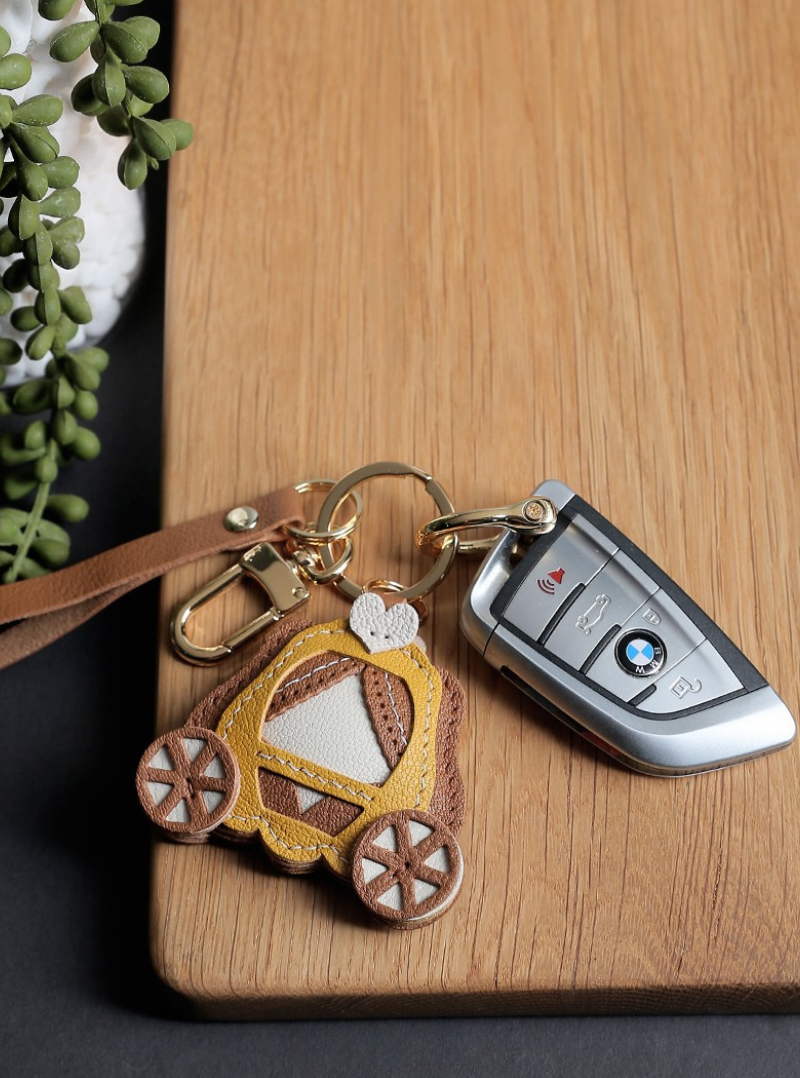 Handmade Pumpkin Coach Bag Charm