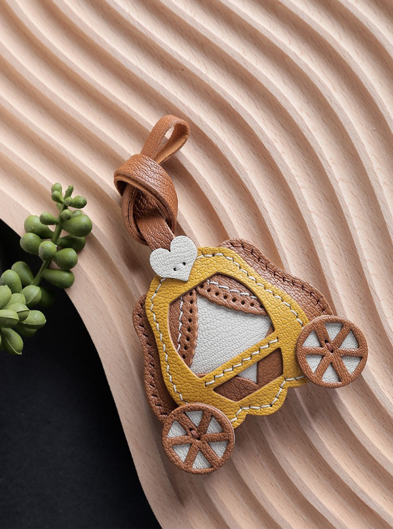 Handmade Pumpkin Coach Bag Charm