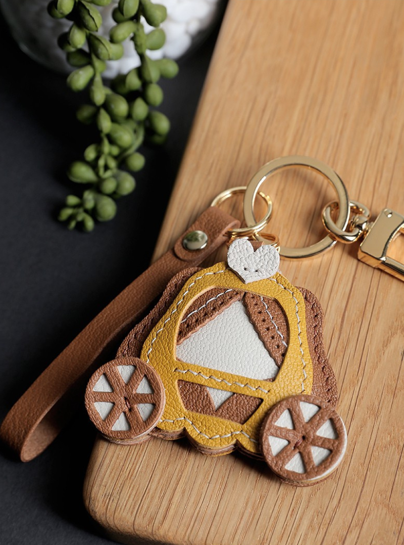 Handmade Pumpkin Coach Bag Charm