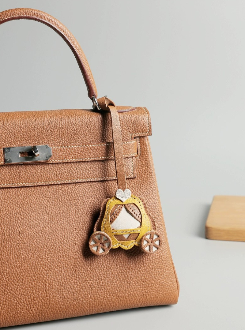 Handmade Pumpkin Coach Bag Charm