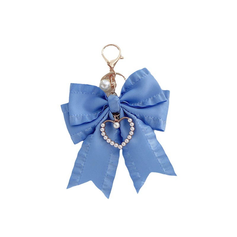Ruffled Ribbon Bow Bag Charm