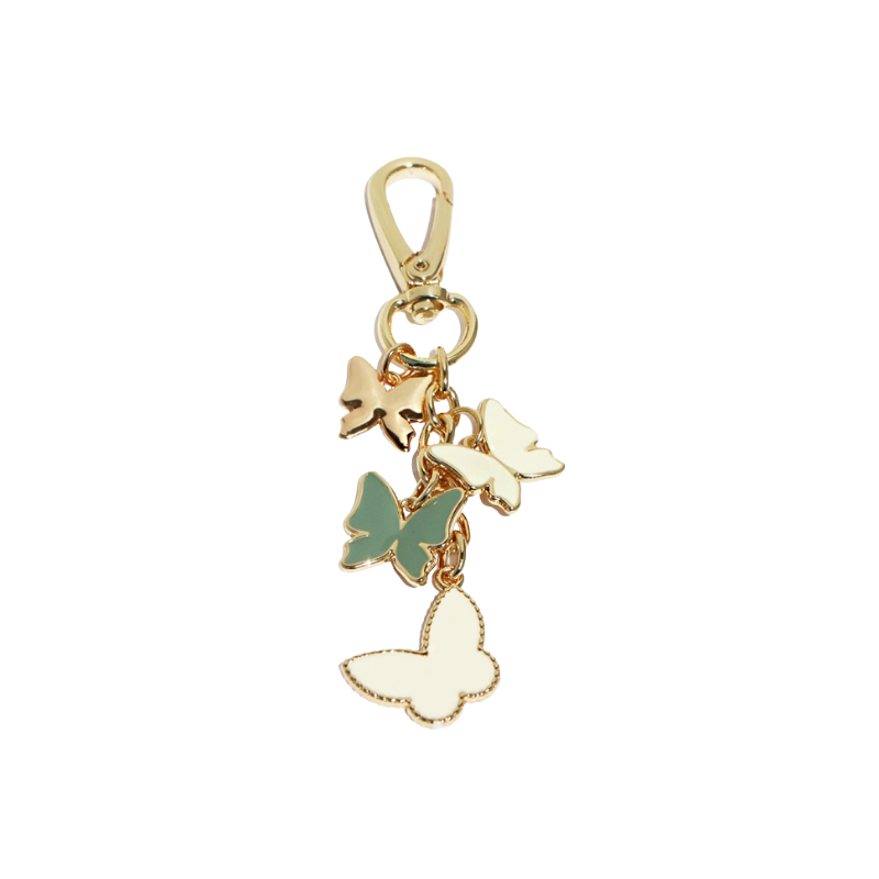 Shiny Pink Butterfly Bag Charms