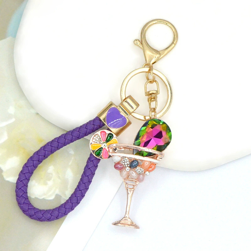 Sparkling Wine Glass Bag Charms