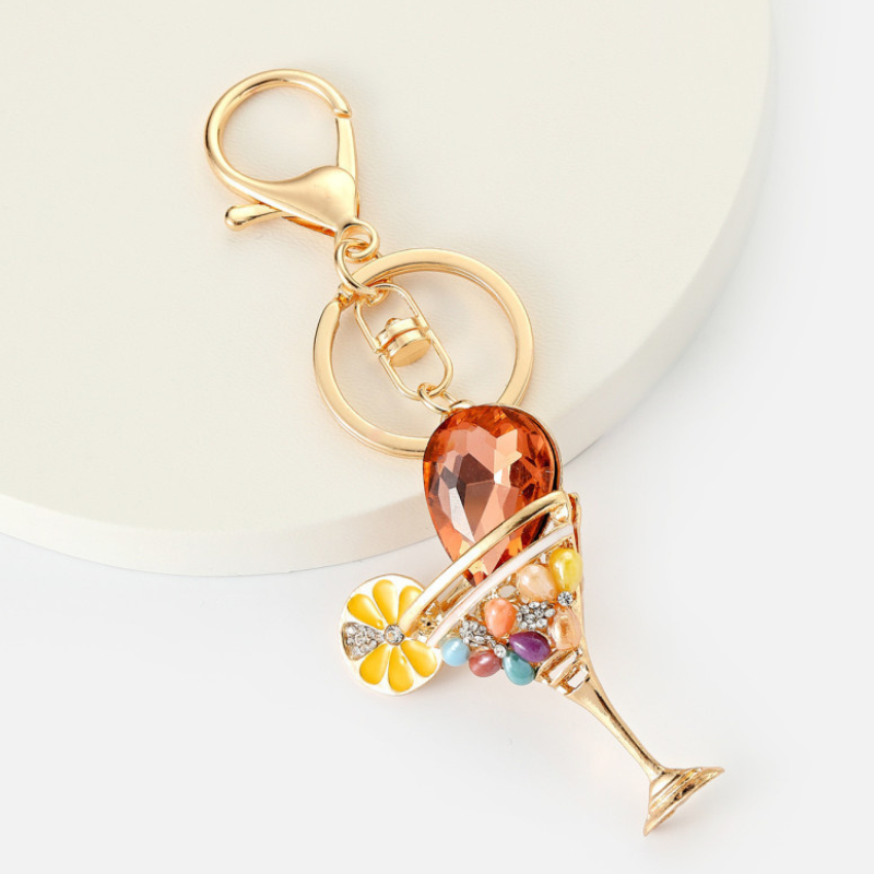 Sparkling Wine Glass Bag Charms