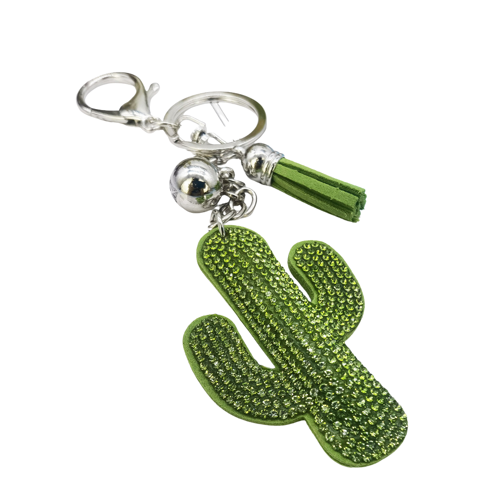 Sparkly Cactus Bag Charm