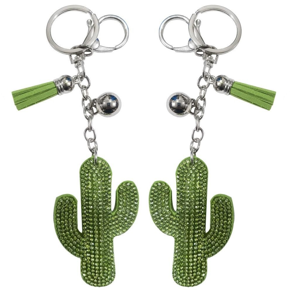 Sparkly Cactus Bag Charm