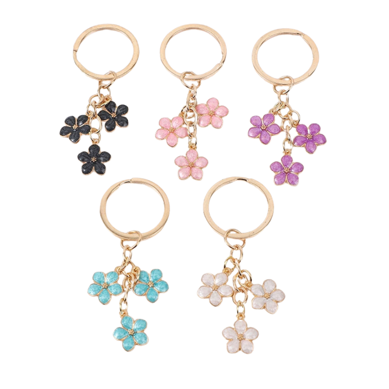 Tripe Flowers Bag Charms