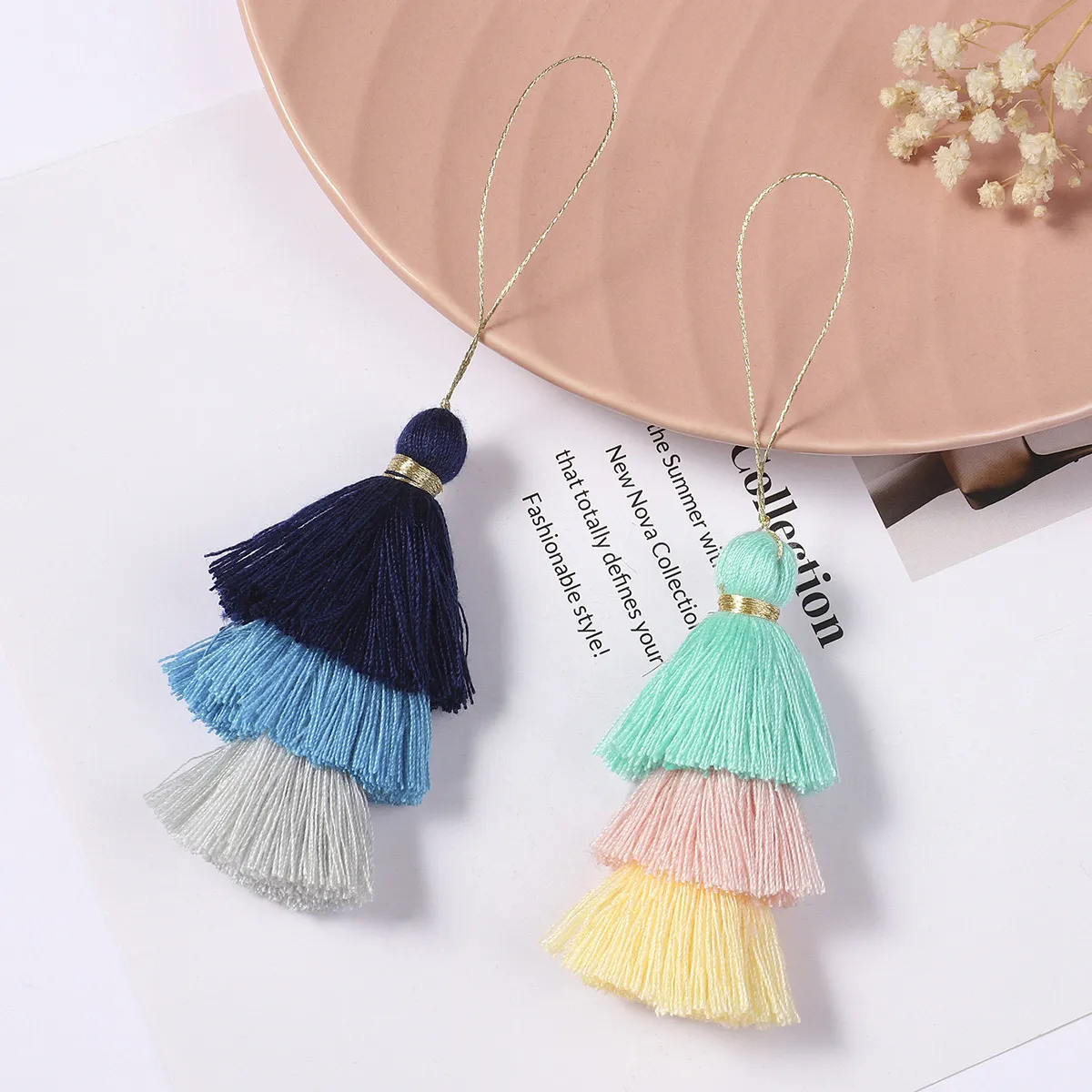 Triple Tassel Bag Charm