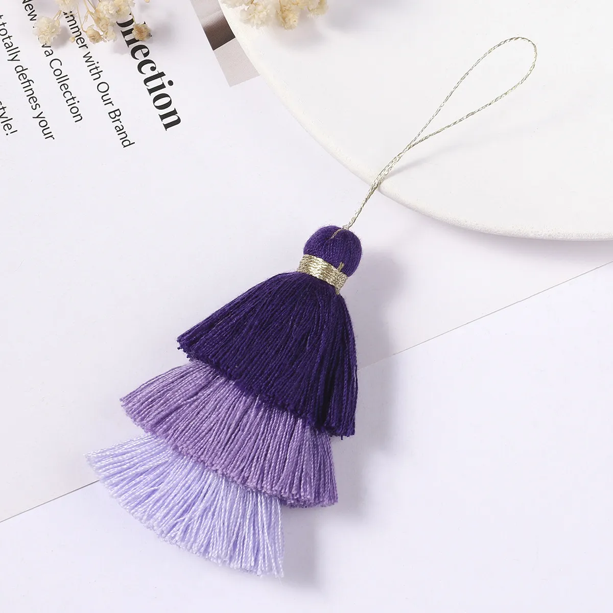 Triple Tassel Bag Charm