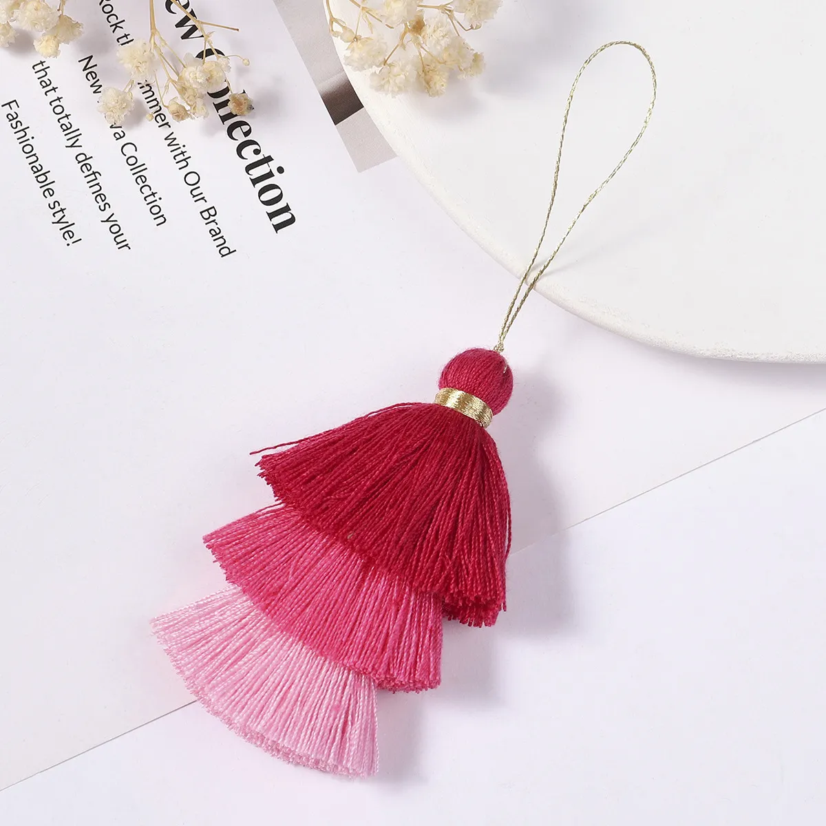 Triple Tassel Bag Charm