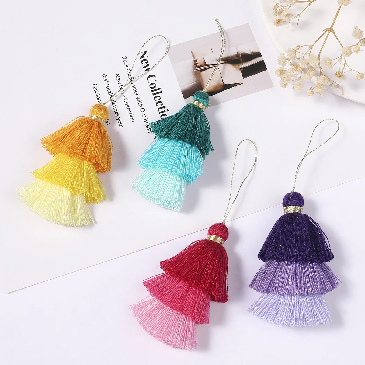 Triple Tassel Bag Charm