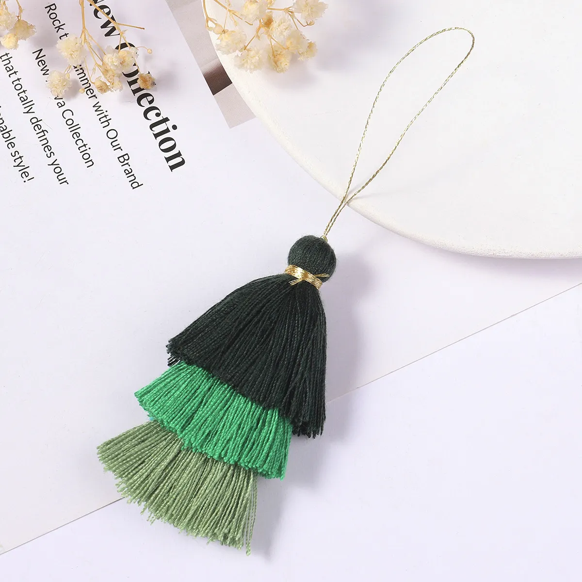 Triple Tassel Bag Charm