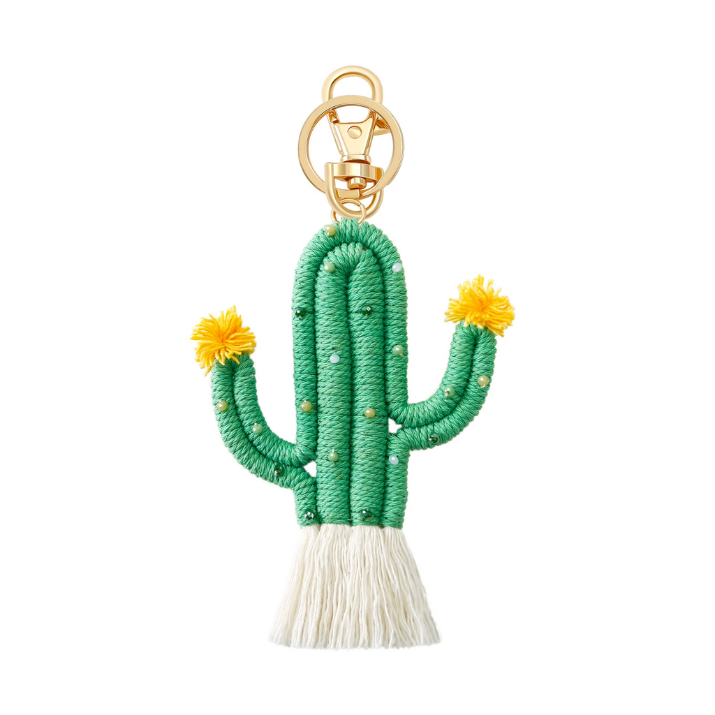 Woven Cactus Bag Charm