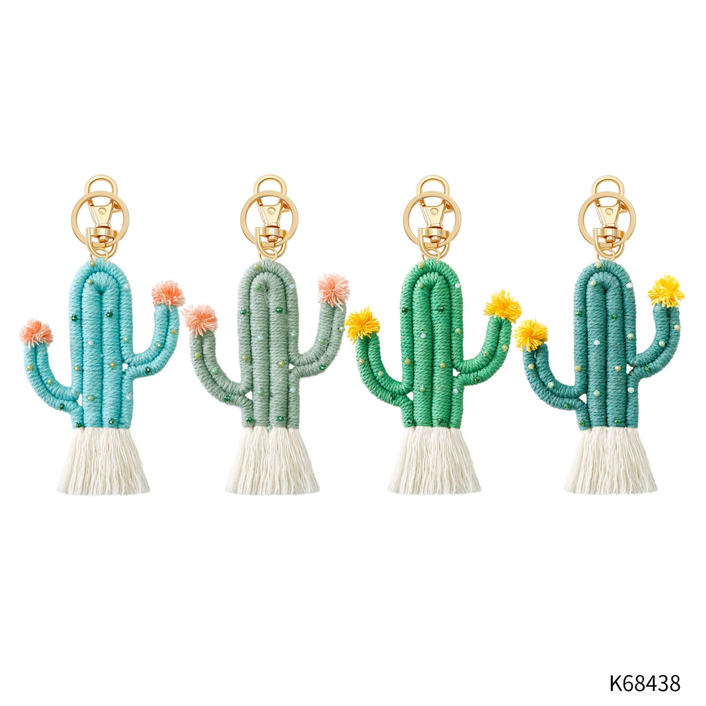 Woven Cactus Bag Charm
