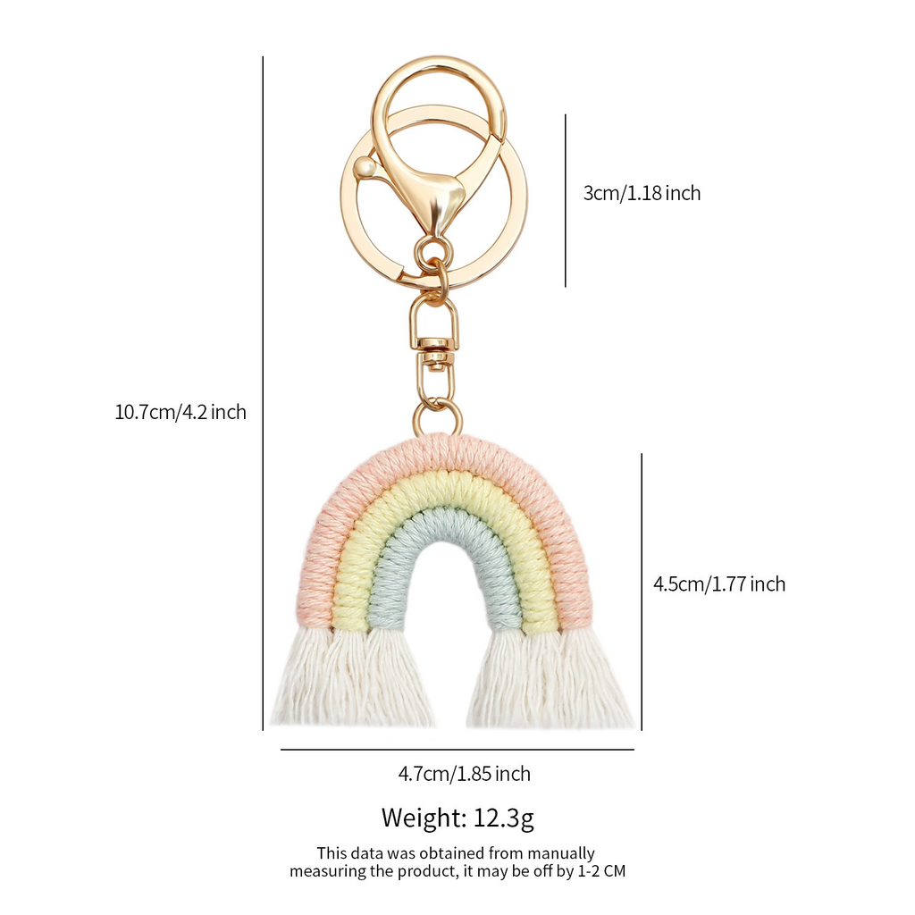 Woven Rainbow Bag Charm