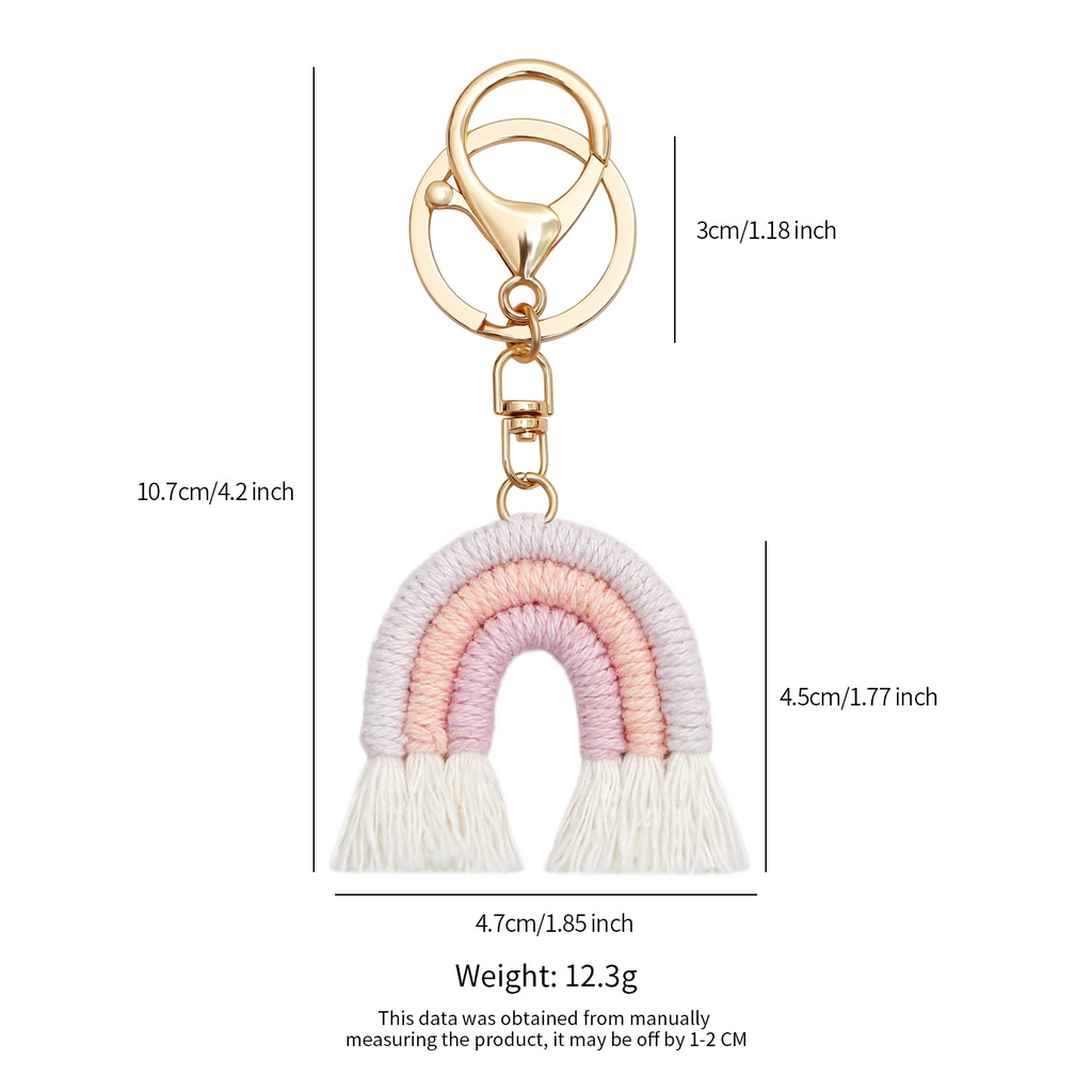 Woven Rainbow Bag Charm