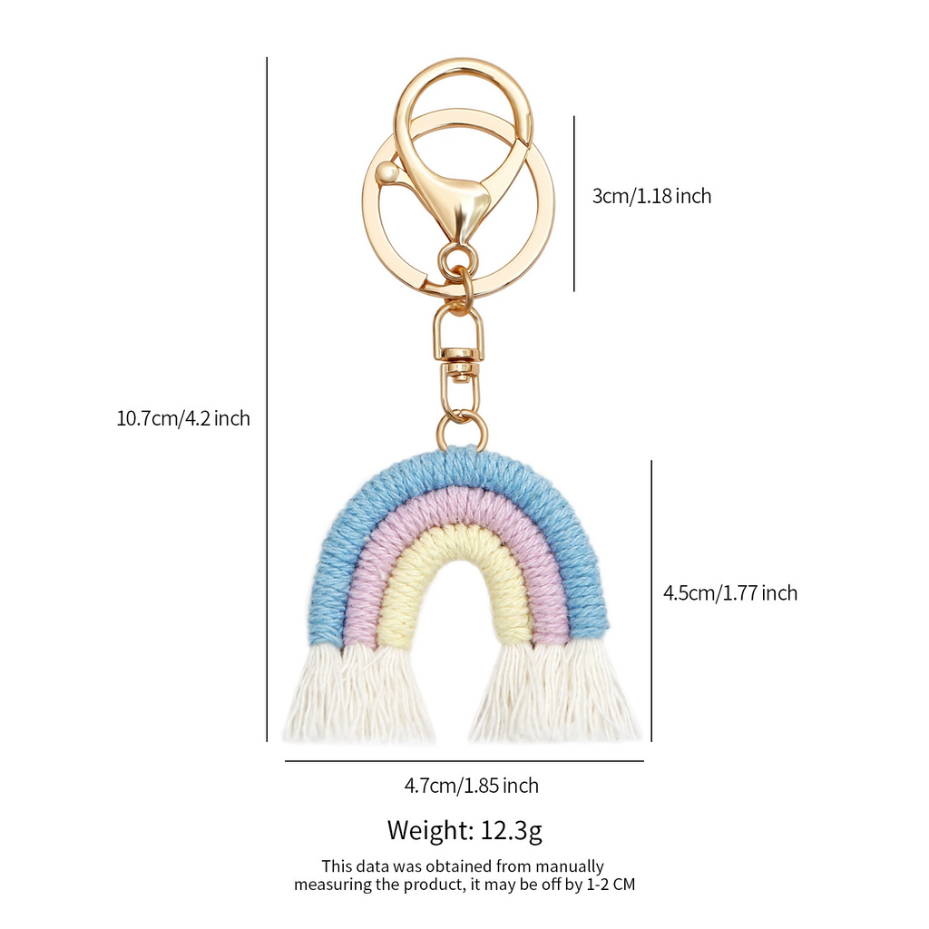 Woven Rainbow Bag Charm