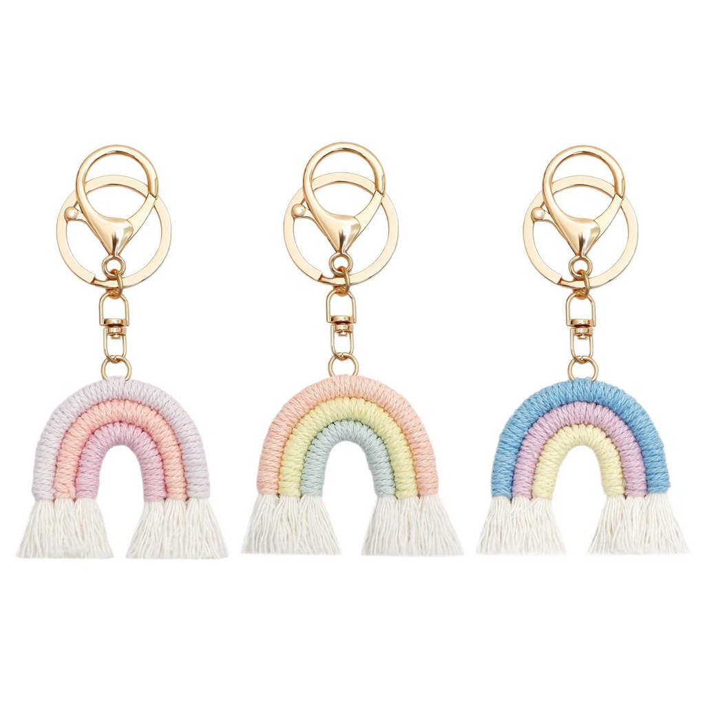 Woven Rainbow Bag Charm