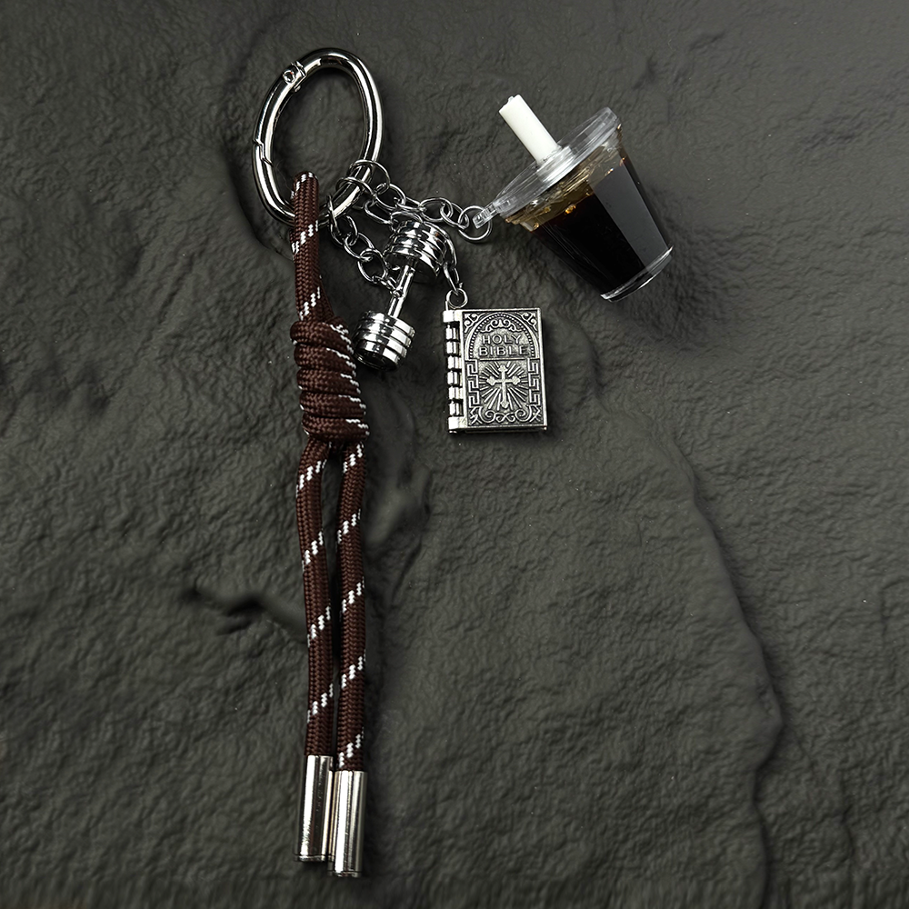 Barbell & Iced Coffee Bag Charm
