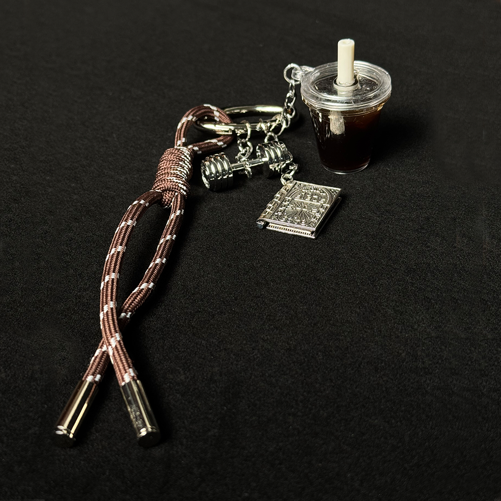 Barbell & Iced Coffee Bag Charm