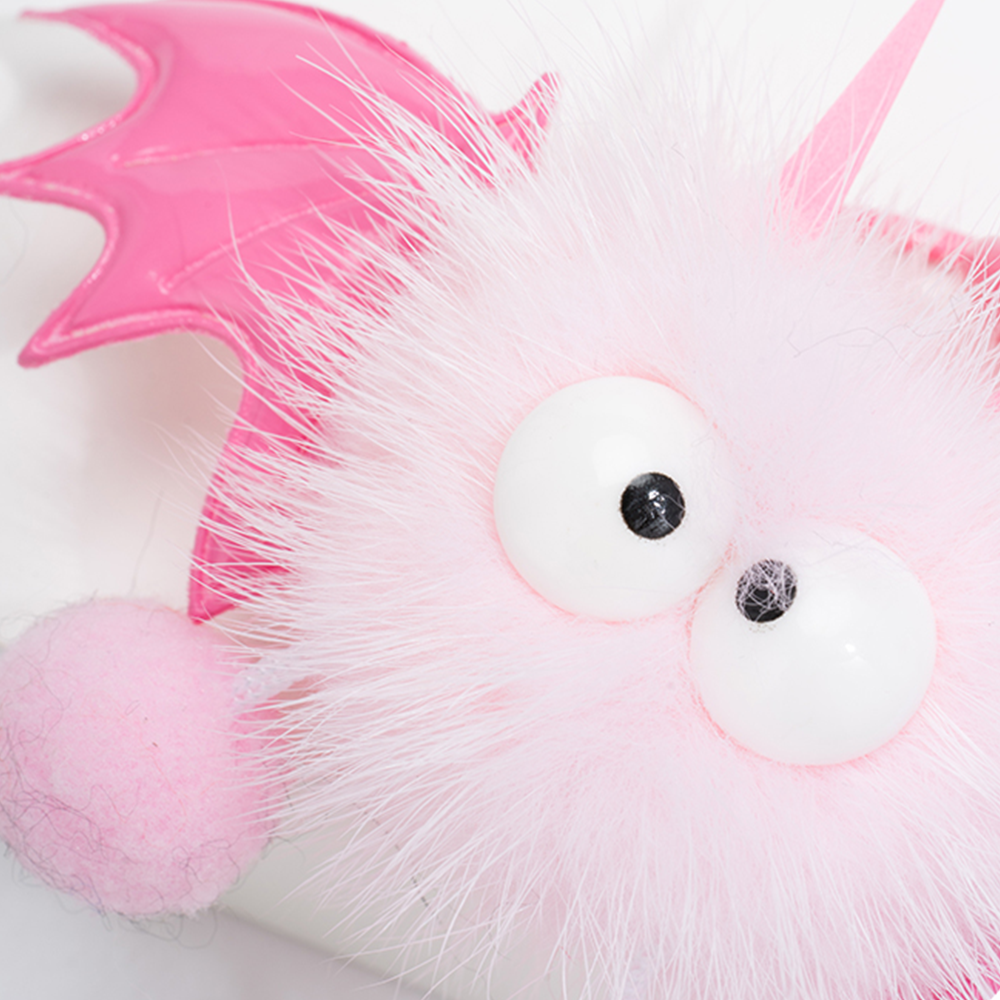 Bat Fuzz Ball Bag Charm