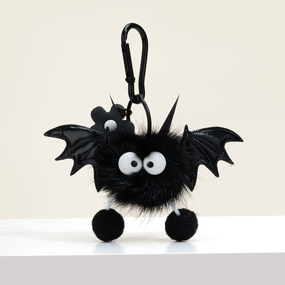 Bat Fuzz Ball Bag Charm