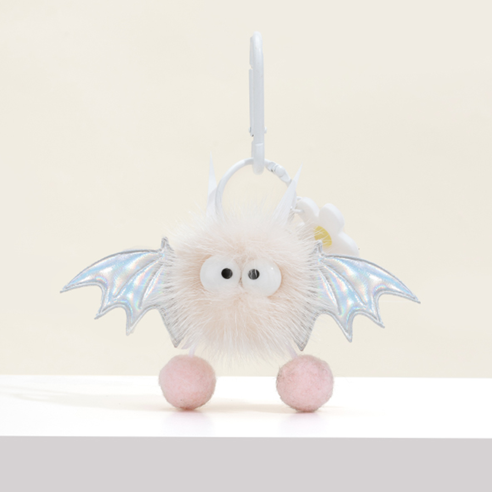 Bat Fuzz Ball Bag Charm