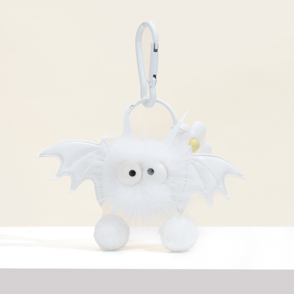Bat Fuzz Ball Bag Charm