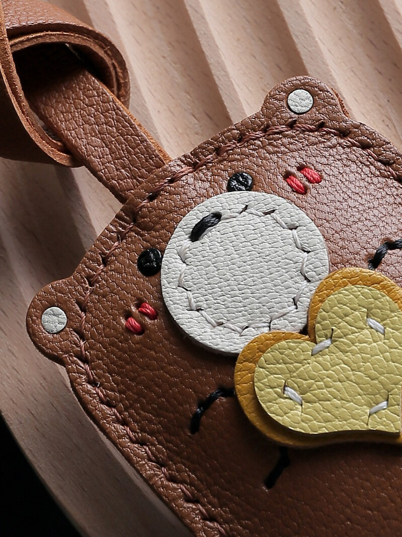 Handmade Bear Heart Bag Charm