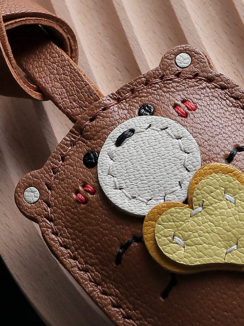 Handmade Bear Heart Bag Charm