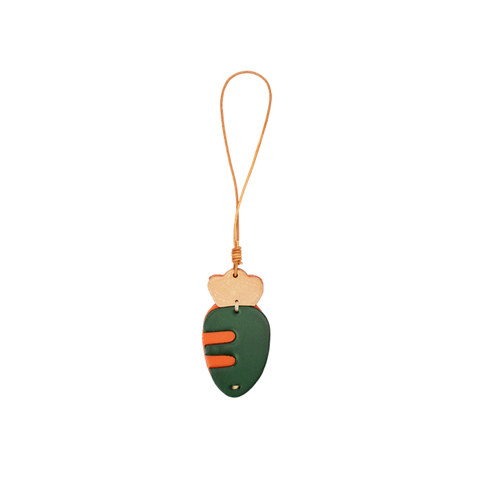 Carrot Leather Bag Charm