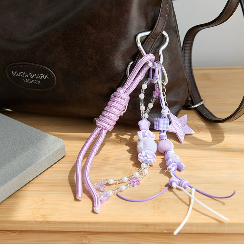 Colorful Beads Knot Bag Charm