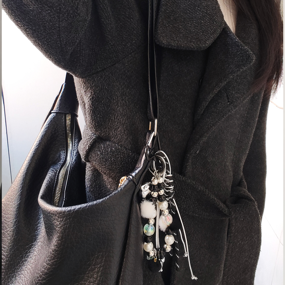 Dice Chain Bow Bag Charm