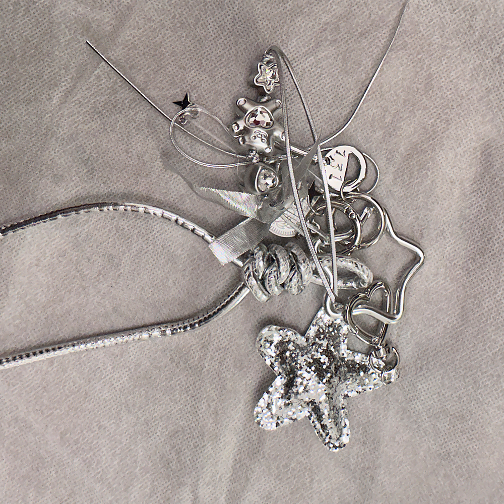 Glitter Star Chain Bag Charm
