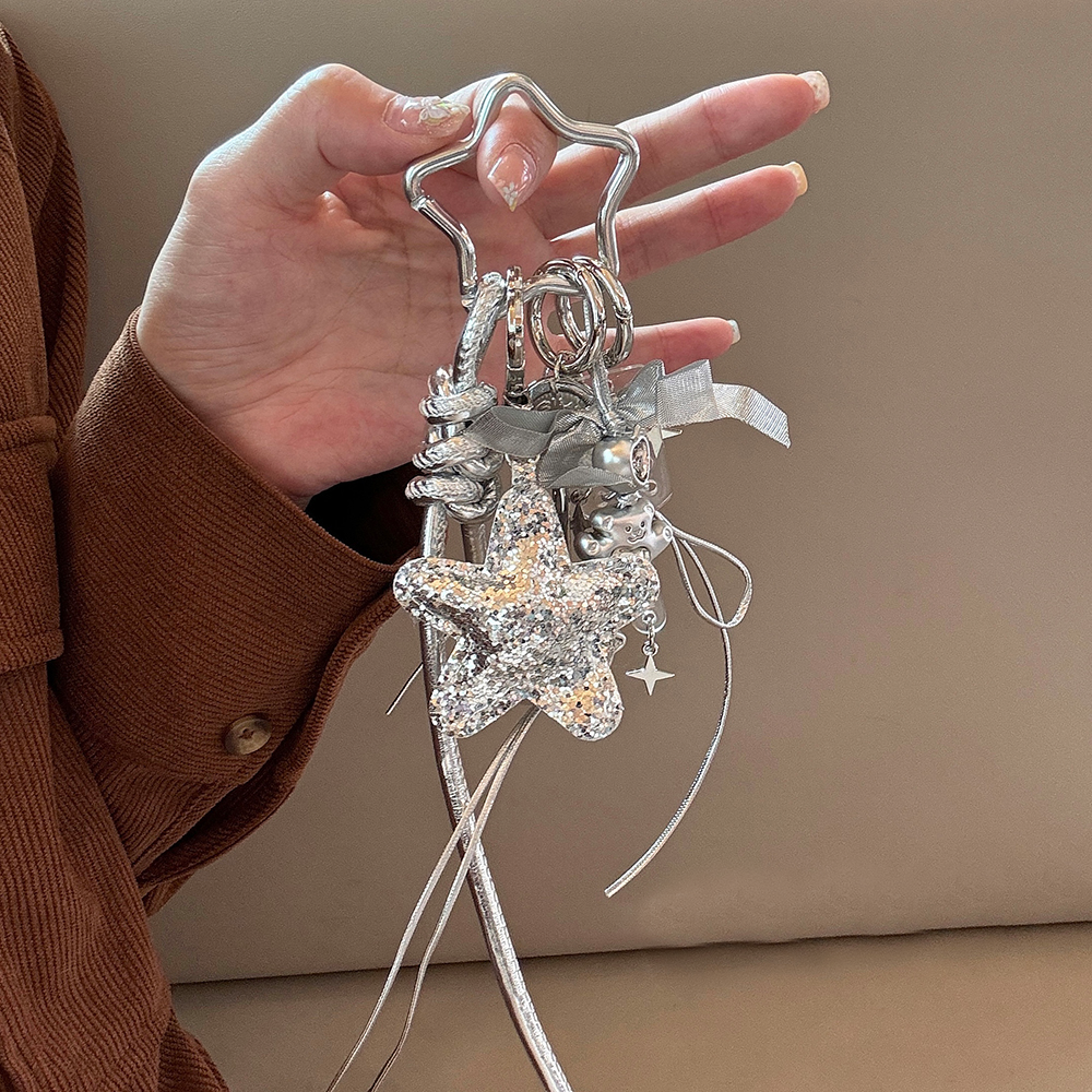 Glitter Star Chain Bag Charm