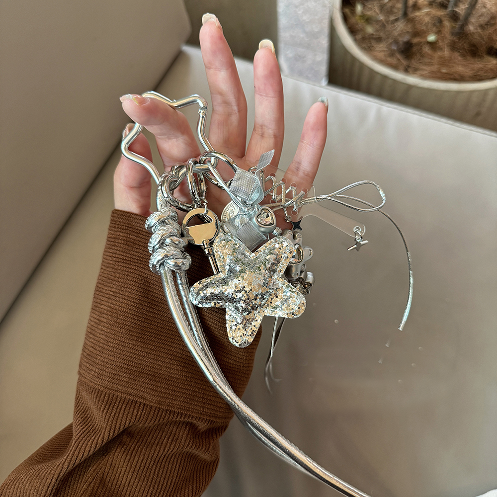 Glitter Star Chain Bag Charm