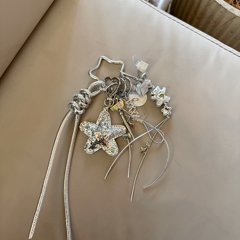 Glitter Star Chain Bag Charm