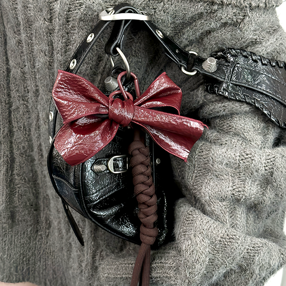 Lacquer Bow Bag Charm
