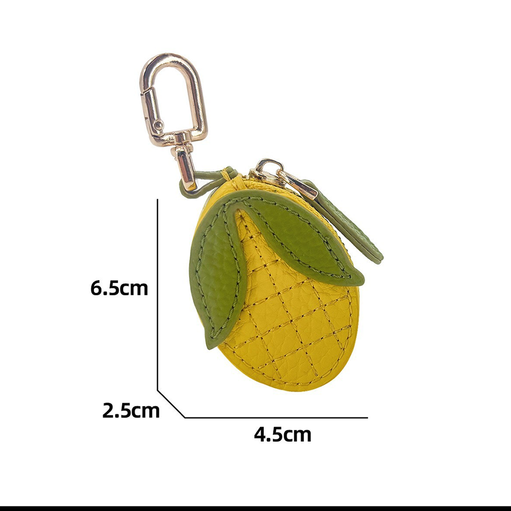 Leather Fruits Bag Charm