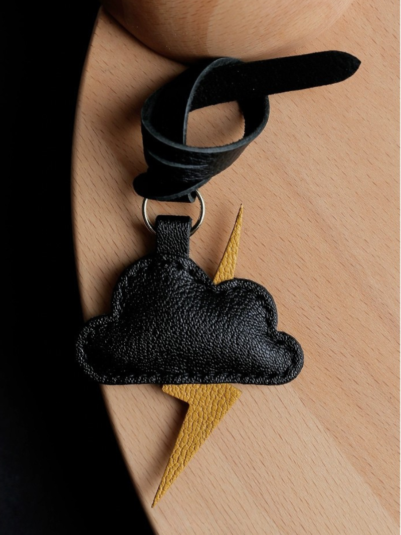Handmade Thunder Cloud Bag Charm