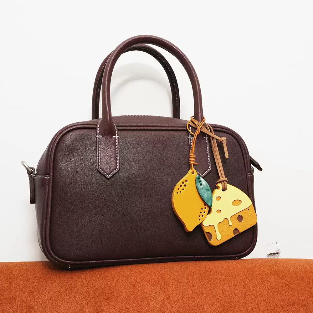 Lemon Leather Bag Charm
