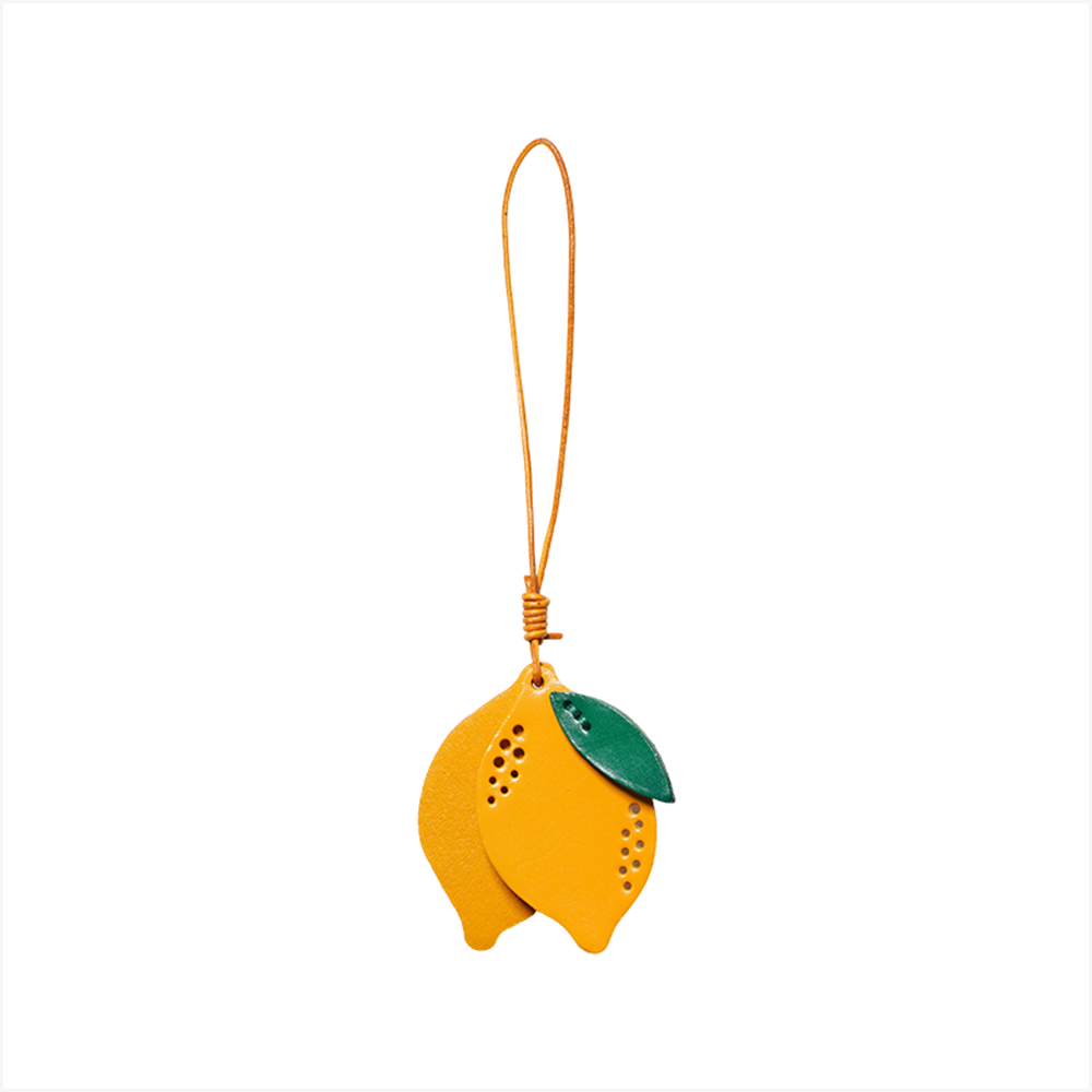 Lemon Leather Bag Charm