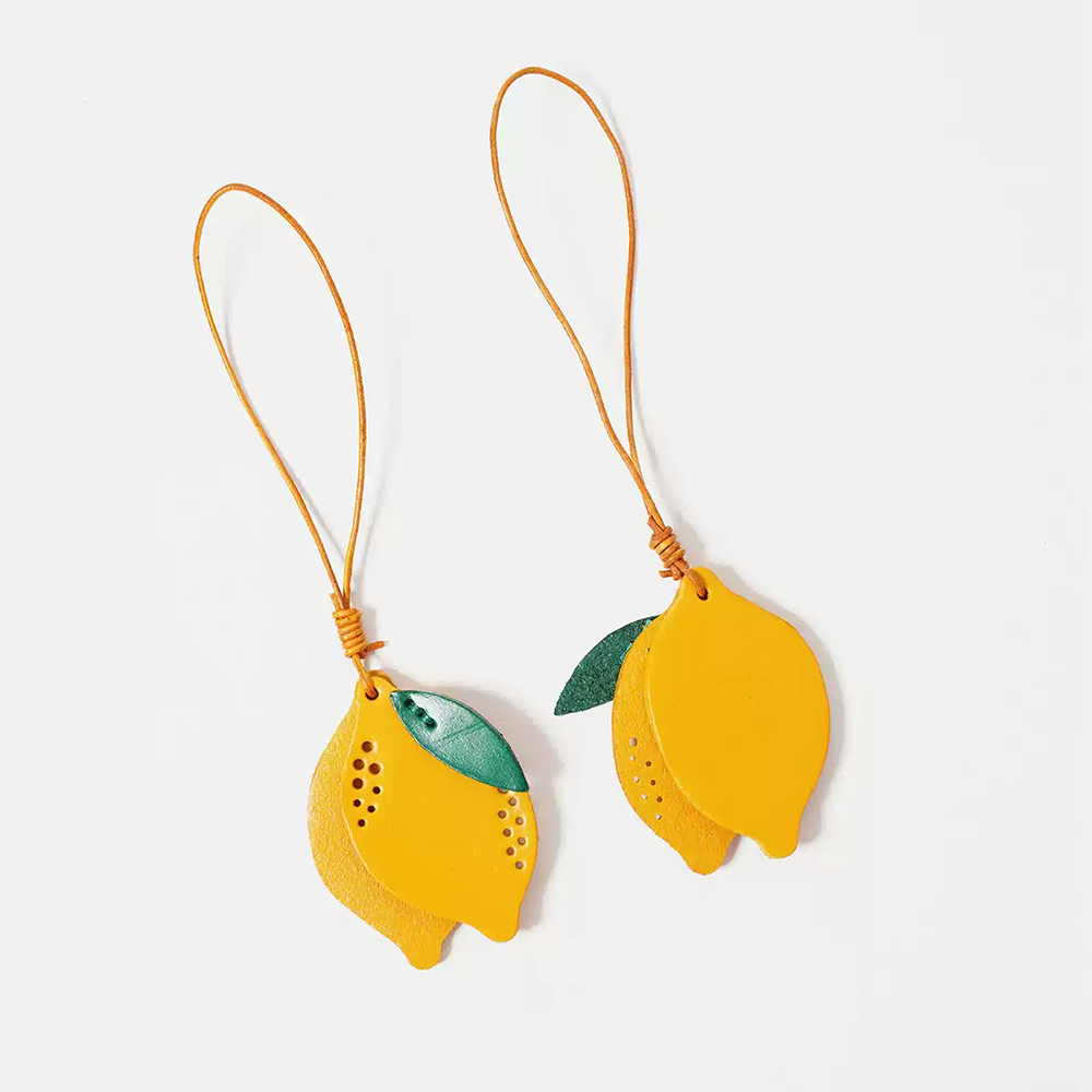 Lemon Leather Bag Charm