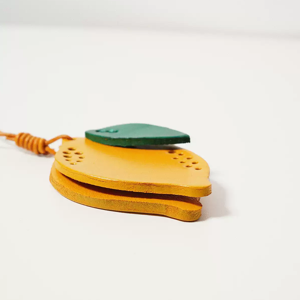 Lemon Leather Bag Charm