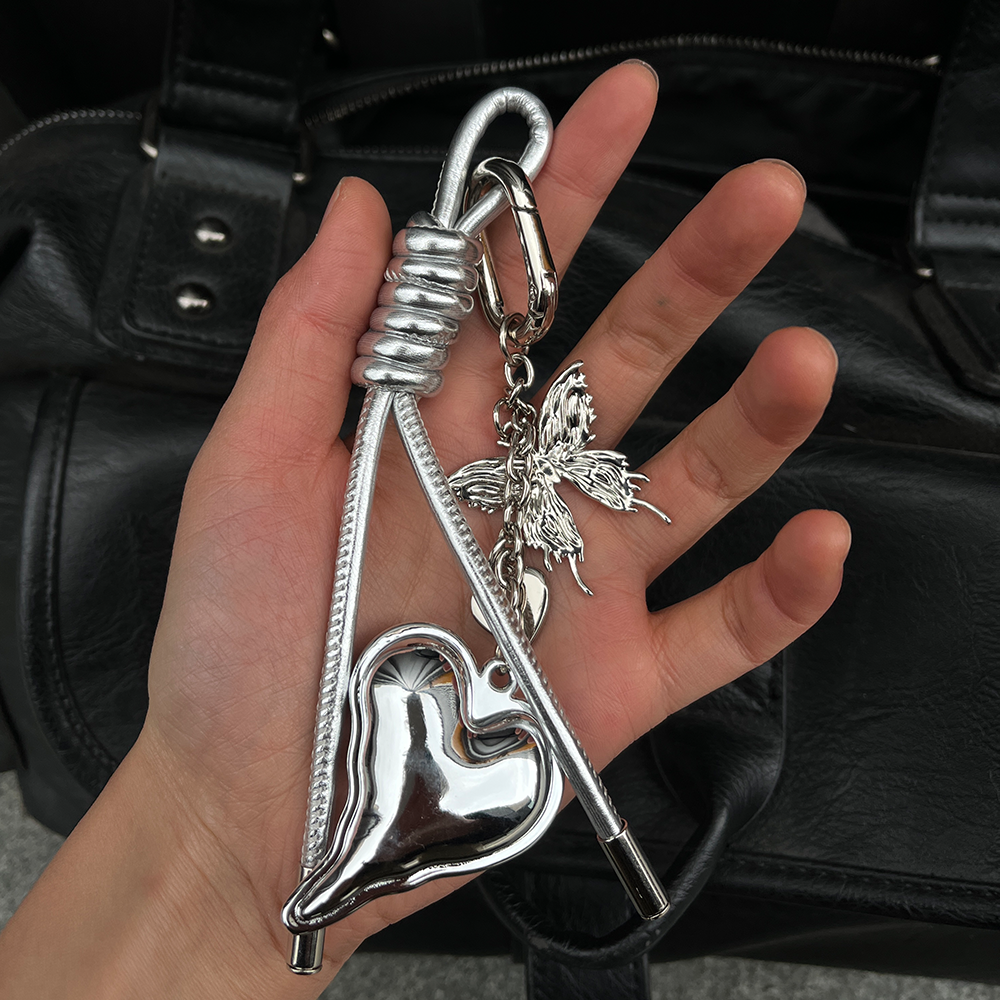 Melted Heart Butterfly Bag Charm
