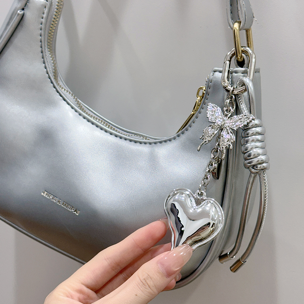 Melted Heart Butterfly Bag Charm